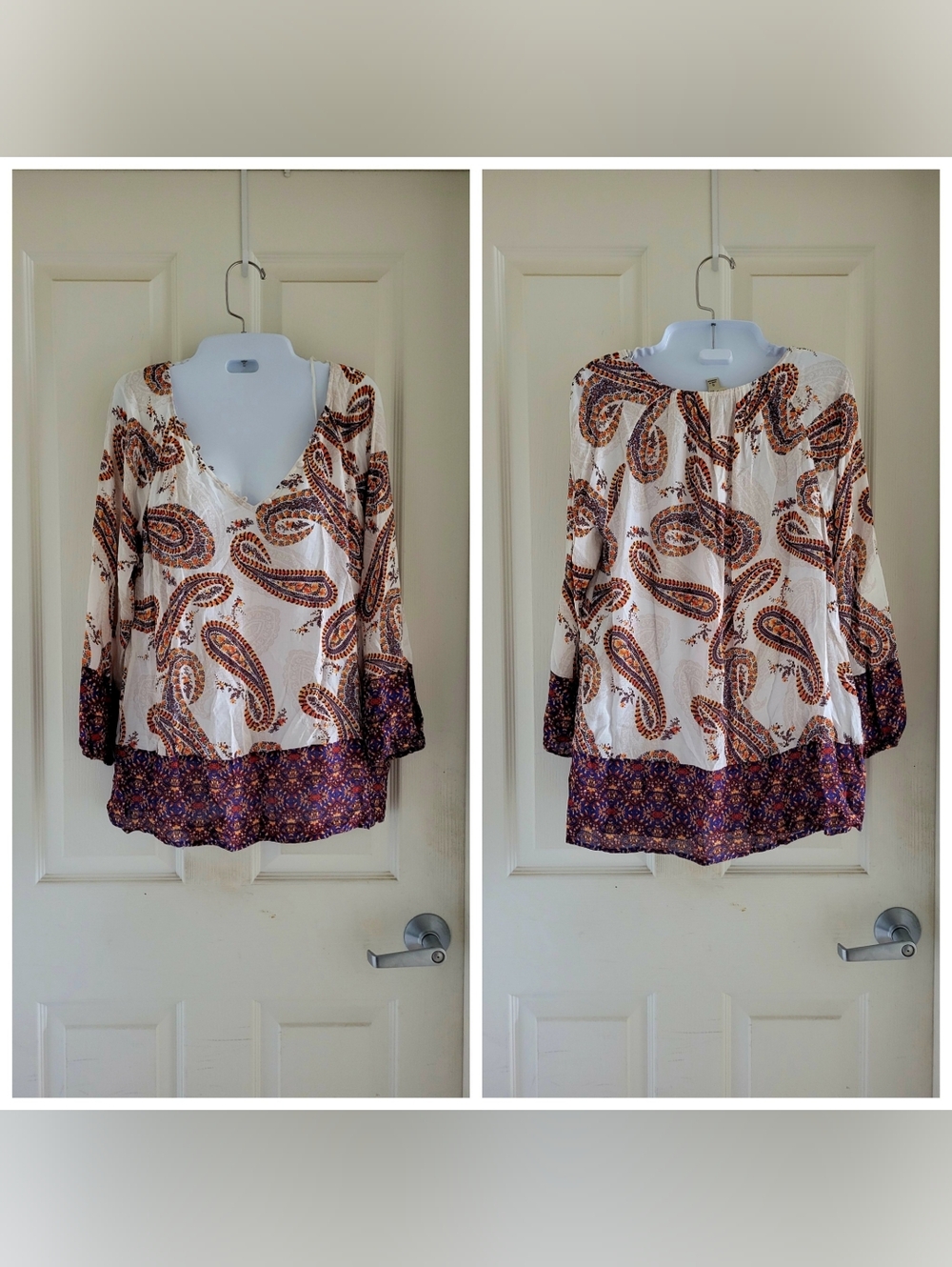 Lucky Brand | Bundle of 5 | Assorted Multicolor Boho Peasant Tops (SIZE S) - Picture 4 of 13